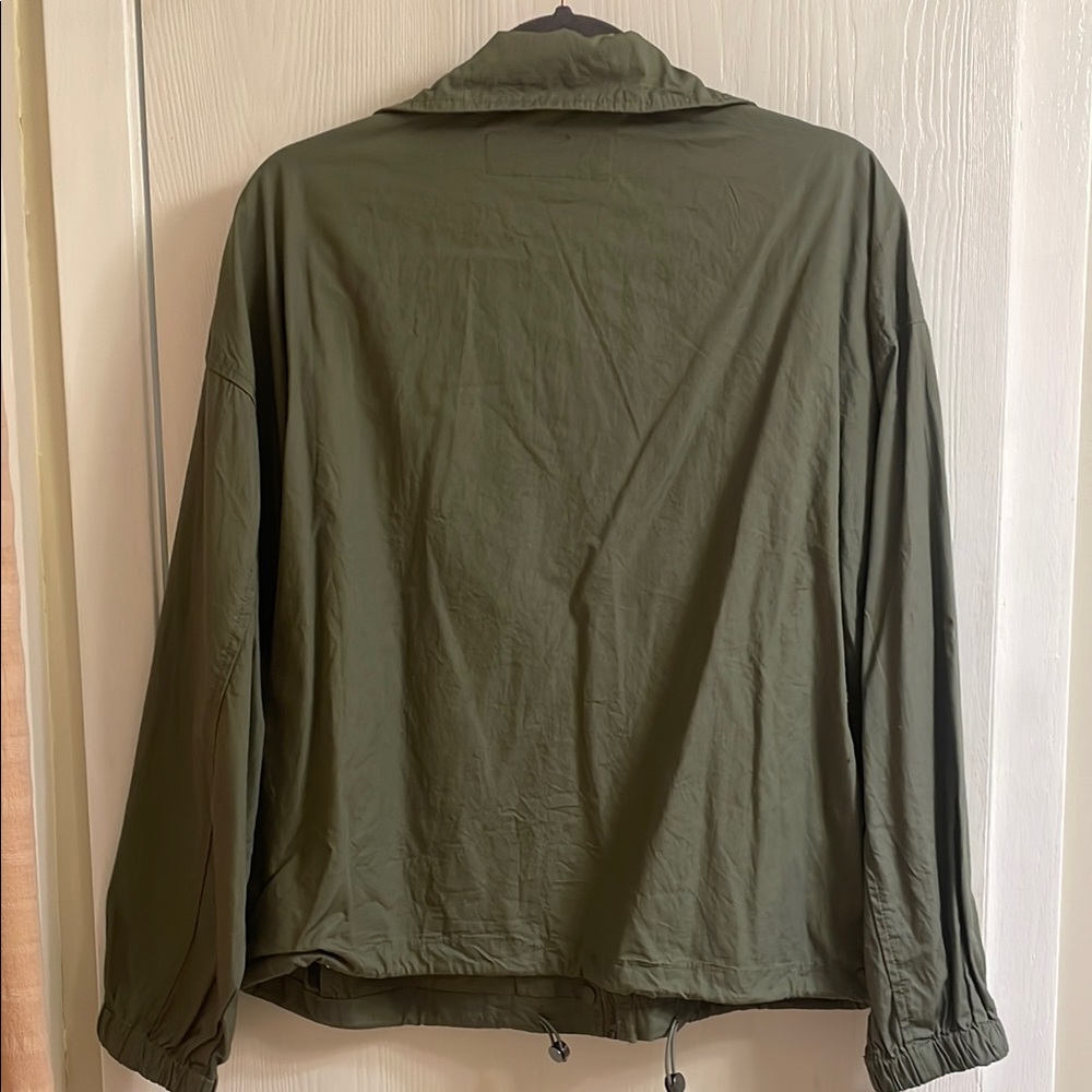 Forever 21 Utility Jacket Green Lightweight Cotton - Picture 4 of 7